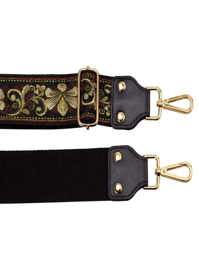 ZANQANO Adjustable Replacement Crossbody Strap Purse Guitar Style Jacquard Woven Embroidered Handbag Straps (Vintage Flower) - Image 4